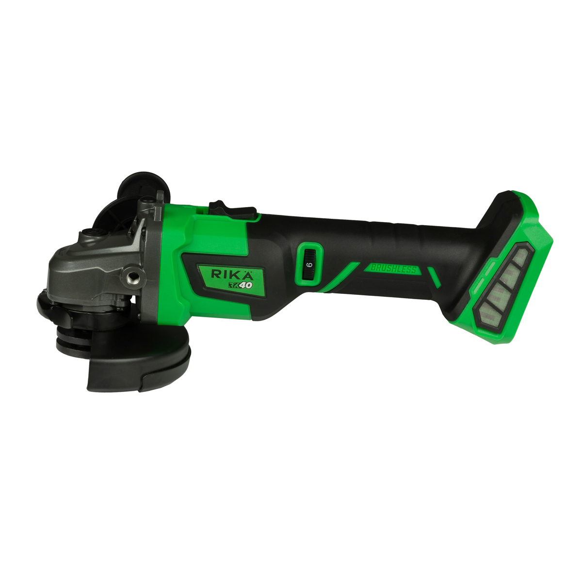 Rikä RK40 40V 115mm (4.5in) Cordless Braking Angle Grinder | Brushless Motor | Body Only